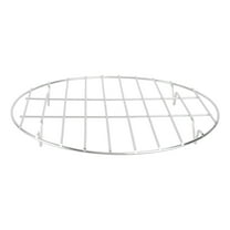 WHAMVOX Stainless Steel Round Grilling Rack for Meat Fish Vegetables and Pizza Baking   24.5cm (Excludes Black Baking Tray)