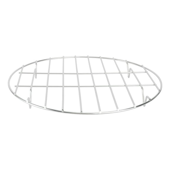 WHAMVOX Stainless Steel Round Grilling Rack for Meat Fish Vegetables and Pizza Baking   24.5cm (Excludes Black Baking Tray)