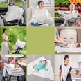 thumbnail image 3 of Baby Nursing Cover & Nursing Poncho - Multi Use Cover for Baby Car Seat Canopy, Shopping Cart Cover, Stroller Cover, 360° Full Privacy Breastfeeding Coverage, Baby Shower Gifts for Boy&Girl, 3 of 7