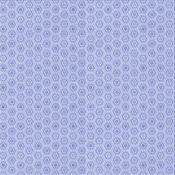 Ahgly Company Indoor Square Patterned Sky Blue Dress Blue Area Rugs, 6' Square