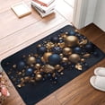 thumbnail image 4 of Fuzoiu Elegant Golden Blue Ornaments Print Door Mat Outdoor Indoor Welcome Mats, Front Doormat,Flannel Non Slip Durable Entrance Rugs for Front Door, Inside Outside Entry, Porch, Resist Dirt,16x24in, 4 of 7