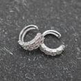 thumbnail image 2 of QQTDFG Hollowed Band Ear Cuff 925 Sterling Silver CZ Non-Piercing Earring A4474-Silver - 1 pair, 2 of 4