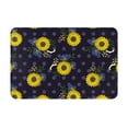 thumbnail image 2 of Front Door Mat Indoor Outdoor Outside Entrance - 16*24in Washable Sunflowers Purple Dots Thin Bathroom Rugs Fit Under Door, Bath Rugs for Bathroom, Kitchen Rugs Mats for Floor, 2 of 6