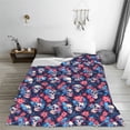thumbnail image 5 of Sikiie Skull flower blue Ultra-Soft Micro flannel Blanket Luxury All Seasons Warm Blanket for Bedding Sofa and Travel (4 sizes)-80"x60", 5 of 7
