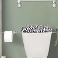 thumbnail image 2 of Renewold Zebra Stripe Printed Toilet Tank Lid Cover Splash and Stain Resistant Toilet Tank Protector Cover Stretchable Suitable for Bathroom, 2 of 6