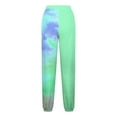 thumbnail image 4 of CLOISE Womens Sweatpants Baggy Jogger Pants Loose Petite Tall Elastic Bottom Pants Mint Green Running Elastic Waist Drawstring Tie Dye Sweatpants with Pockets Trendy Classic Long Trousers XL, 4 of 5