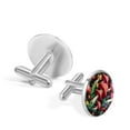thumbnail image 3 of Mushroom Stylish Stainless Steel Men's Cufflinks for Business Attire and Special Occasions, 3 of 6