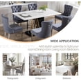thumbnail image 6 of KCC Velvet Tufted Dining Chairs Set of 4, Back Pull Ring & Nailhead Trim,Stainless Steel Leg Upholstered Side Chairs for Kitchen & Dining Room,Gray, 6 of 9