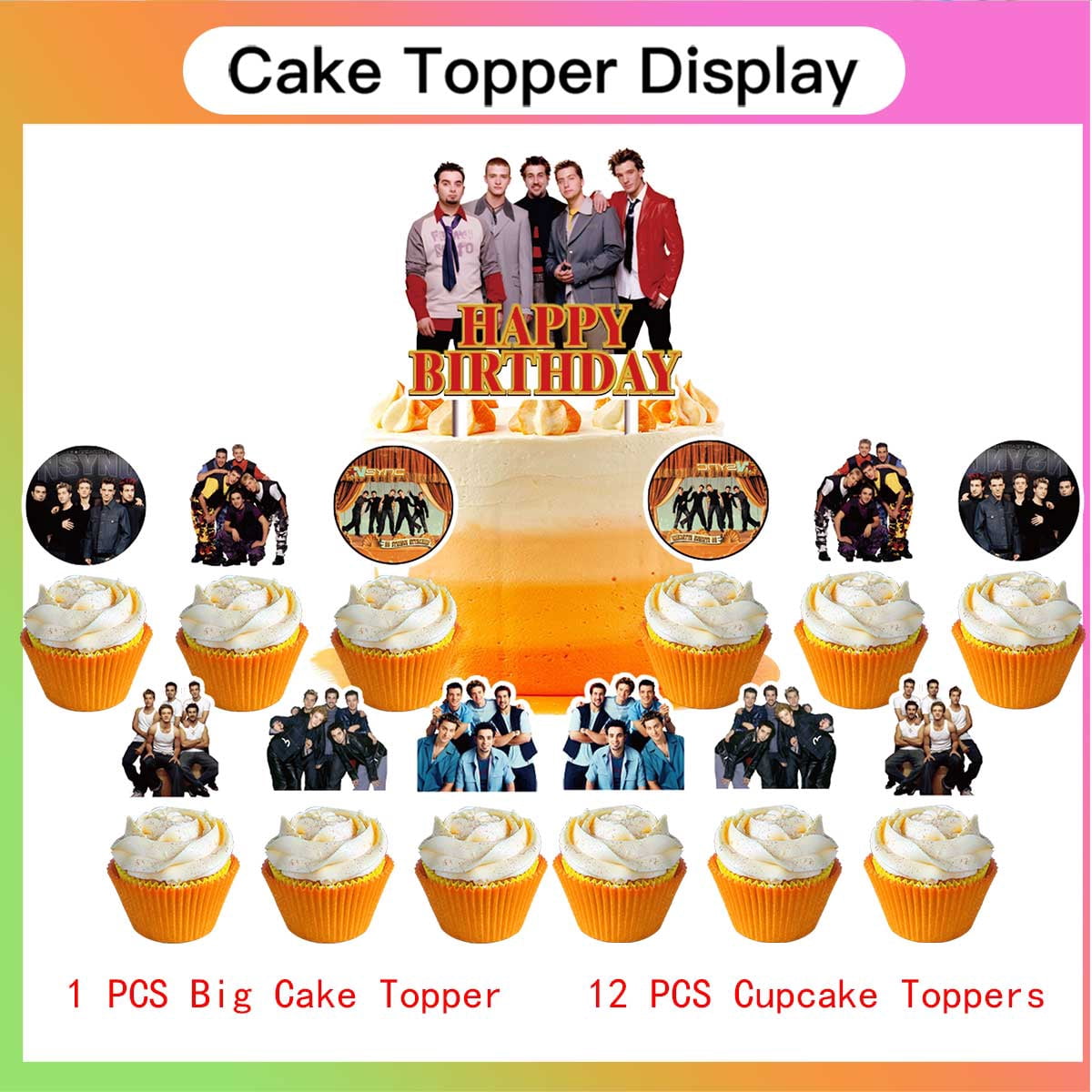NSYNC Party Decorations Centerpieces Honeycomb Table Toppers Backdrop Birthday Party Decor Supplies Banner