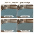 thumbnail image 7 of ODIKA 8'x10' Washable Area Rug Navy Solid Geometric That Couch Neutral Dusty Interlocking Diamond with Bordered Frame for Dining Room, Large Office, Lounge, Non-Slip Chair-Friendly Mat, 7 of 7