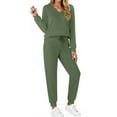thumbnail image 4 of Fantaslook Two Piece Sets for Women Fall Outfits Fashion Lounge Sets V Neck Tops and Jogger Pants Tracksuit Vacation Travel Outfits, 4 of 10