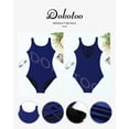 thumbnail image 3 of DOKOTOO Women's Navy Blue Womens Bathing Suits One Piece Swimsuits Athletic Training Tummy Control Swimwear, US 16-18(XL), 3 of 4