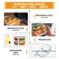 thumbnail image 3 of Paquete de 9 recipientes de vidrio para preparación de comidas de Bayco con tapas, herméticos, 3 of 7