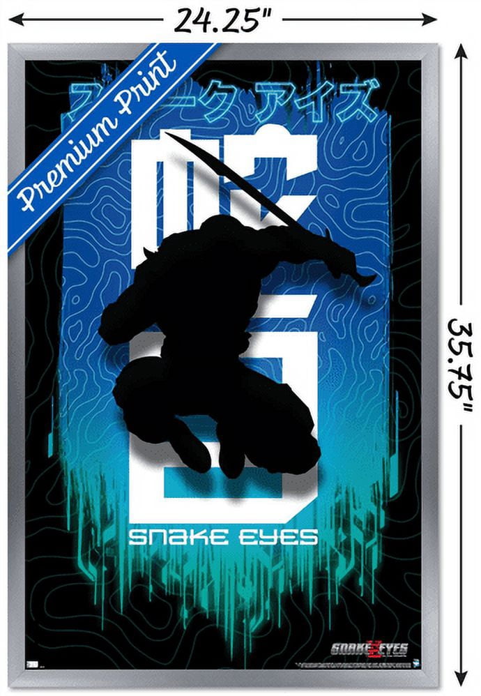 G.I. Joe: Snake Eyes - Shadow Wall Poster, 22.375" x 34", Framed