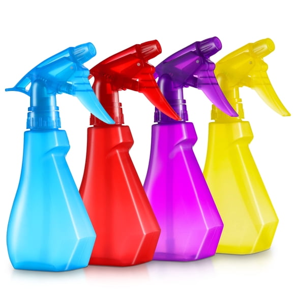 DilaBee (paquete de 4 botellas vacías de plástico de 8 oz para soluciones de limpieza de plantas, cocinar barbacoas. Botella pequeña de spray para plantas de cabello Mister Mini botella de agua para g