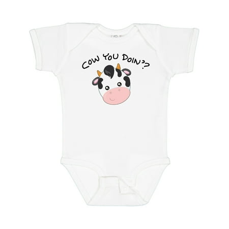 

Inktastic Cow You Doin  Cute Cow Gift Baby Boy or Baby Girl Bodysuit