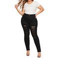 thumbnail image 3 of JDinms Women's Skinny Ripped Denim Distressed Jeans, 3 of 5