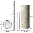 thumbnail image 5 of 20oz Dog Paw Footprint Skinny Tumblers Stainless Steel Tumbler with Lid and Straw,Vacuum Insulated Double Wall Travel Tumbler Cups with Cleaning Brush for Coffee,Tea, 5 of 6