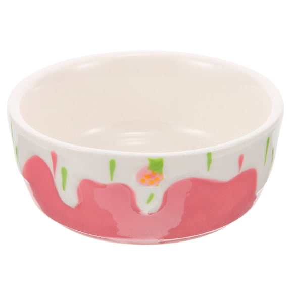 RENACLIPY Ceramic Pet Food Bowl with Inclined Design for Small Pets, Hamsters, and Other Small Animals
