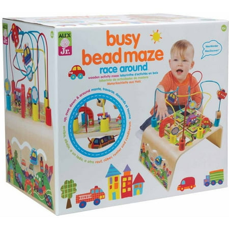 ALEX Toys ALEX Jr. Busy Bead Maze Race Around Wooden Activity Center