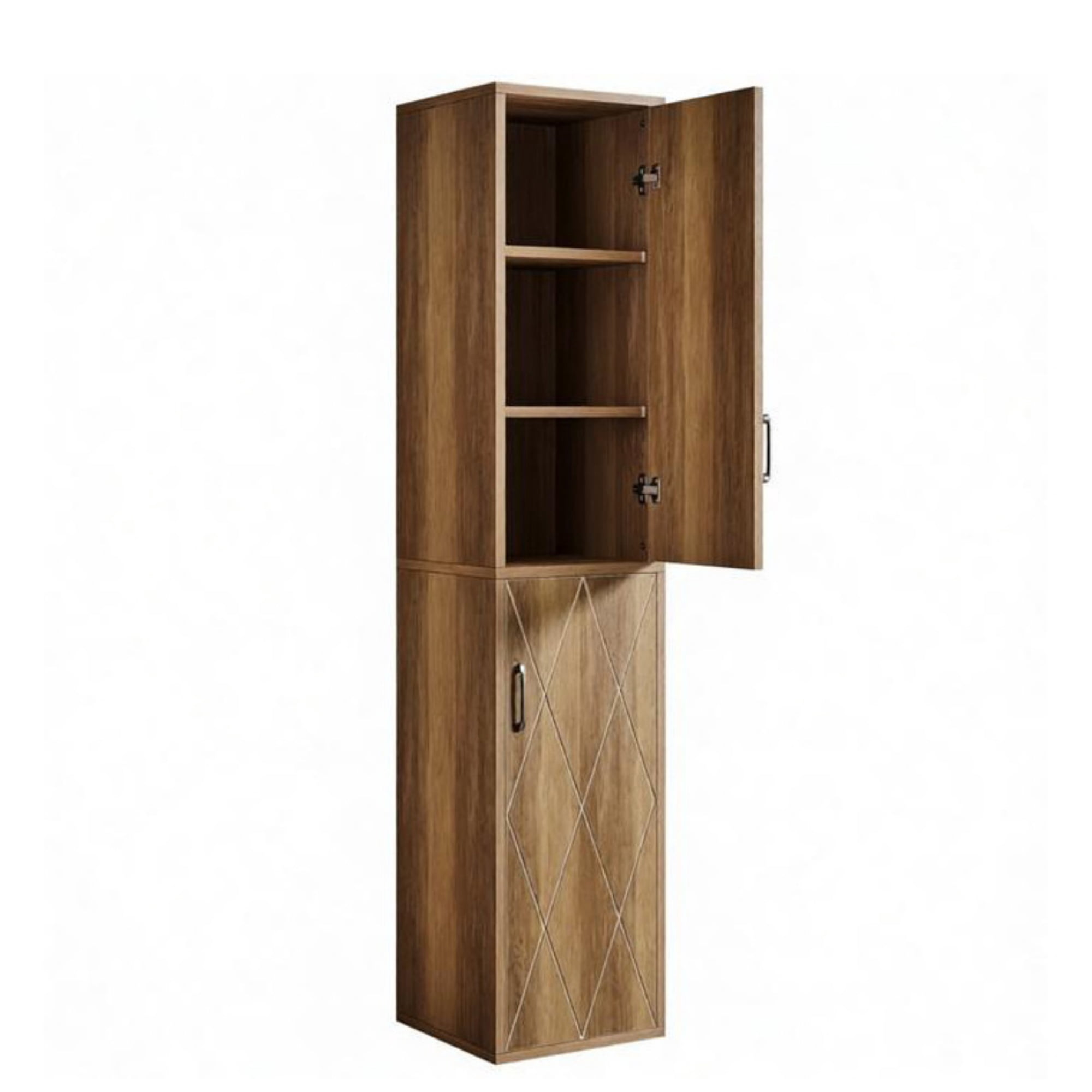 75" Wood Storage Cabinet Modern Cube Collection
