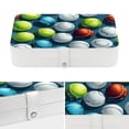 thumbnail image 4 of Tennis Decorative PU Leather Earring and Jewelry Organizer Box with Removable Compartment, Portable, 4 of 6