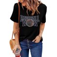 thumbnail image 1 of ABPHQTO Camiseta negra de manga corta con estampado BASEBALL MOM de mujer, 1 of 5
