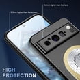 thumbnail image 4 of ELEHOLD for Google Pixel 8 Magnetic Case,Thin Fit Translucent Matte Back Slim Compatible with Mag Safe Accessory Build-in Invisible Stand Shockproof Heat Dissipation Phone Cover,Gold, 4 of 10