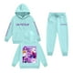 thumbnail image 1 of Kid Girl Pop Singer Hoodie Set,Casual Fashion Christmas Print Long Sleeve Pullover Casual Sweatshirt Pullover Crew Neck Oversized Sweatshirt, 150, 1 of 2