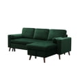 thumbnail image 3 of Dasun 88" Reversible Pull out Sleeper Sectional Storage Sofa Bed,Corner sofa-bed with Storage Chaise Green, 3 of 5