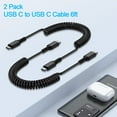 thumbnail image 6 of USB C Cable 6ft,USB C to USB C Cable 6ft,3PACK ABCPOW Coiled Type C Charging Cable USBC Type C Fast Charging Cord Charger Compatible with Samsung Android Charger Type C, 6 of 8