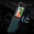 thumbnail image 2 of Allytechgroup Slim Fit Case for Samsung Galaxy Z Flip6, PU Leather Camera Lens Protective Shockproof Bumper Lightweight Hybrid Case for Galaxy Z Flip 6, Black, 2 of 8