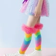 thumbnail image 5 of Favoffer Girls Boys Rainbow Semi-High Socks Baby Toddler and Child Polka Dot, Christmas, Halloween and Thanksgiving Style Leg Warmers 3-12Y, 5 of 9