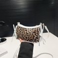 thumbnail image 1 of Bolso de mano con lazo y estampado de leopardo para mujer, moderno, de un solo hombro, estilo baguette francés, para primavera de 2025, 1 of 5