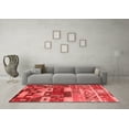 thumbnail image 3 of Ahgly Company Indoor Square Oriental Red Industrial Area Rugs, 3' Square, 3 of 4