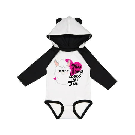 

Inktastic Valentines Day This Llama Loves Her Tio Gift Baby Girl Long Sleeve Bodysuit
