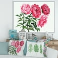 thumbnail image 2 of Designart 'Abstract Four Vintage Pink Peonies' Traditional Framed Canvas Wall Art Print, 2 of 5