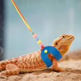 thumbnail image 4 of ORUYROP Lizards Leash Bearded Dragon Adjustable Small Reptile Animals Harness 3 Size Soft Leather Harness Lizards Leash with Wing for Small Medium and Large Reptile Animals (Dark Blue (Color R, 4 of 5