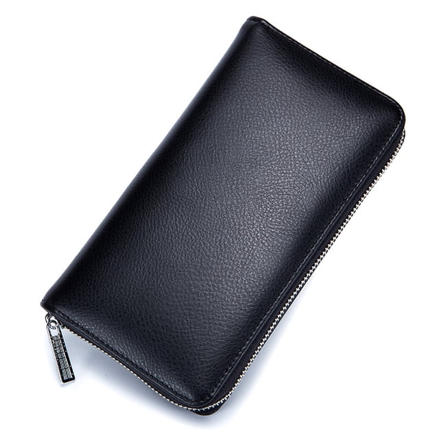 Cartera para tarjetas de crédito de gran capacidad Laklulu: cartera de cuero con protección RFID para mujer, 36 ranuras