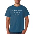 thumbnail image 3 of Título: Camiseta blanca de manga corta con estampado de letras de Stranger, talla grande, camisetas con estampado de Things Friends Don't Lie, camisetas de verano para mujer, 3 of 5