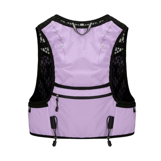 Chaleco de hidratación, mochila ajustable para correr, transpirable para hombres Púrpura