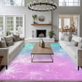 thumbnail image 3 of 6'x9' Area Rugs, Pink Blue Turquoise Indoor Outdoor Area Rug for Living Room Bedroom, Gradient Fireworks Minimalism Funny Washable Bathroom Rugs Kitchen Floor Carpet Mats Home Decor Aesthetic, 3 of 8