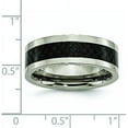 thumbnail image 6 of Chisel Titanium Polished with Black Carbon Fiber Inlay 8.2mm Band - Ring Size 10.0-4.6gm, 6 of 8