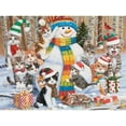 thumbnail image 2 of Bits and Pieces "Purr-fect Snowman" Jigsaw Puzzle, 300 Piece, 18" x 24", 2 of 9