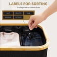thumbnail image 3 of 3 Section Laundry Hamper With Lid, 160L Large Capacity With Removable Bags And Washable Bags, 5 Labels For Clothes Sorting, Laundry Basket For Bedroom, Laundry Room, Small Apartment Laundry Sorter, 3 of 6