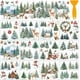 thumbnail image 1 of 12 hojas de pegatinas navideñas transferibles con diseño de muñeco de nieve y ciervo para ventanas y muebles, 1 of 9