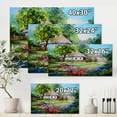thumbnail image 4 of Designart ' House With Blossoming Flowers On The Mountain I ' Traditional Canvas Wall Art Print, 4 of 4