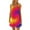 Orange, variant on VBTAPA Sundresses for Women Fashion Tie Dye Printed Casual Dresses Summer Beach Sleeveless Mini Dresses Ruffle Hem Shift Dress Yellow M