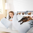 thumbnail image 4 of Feelyou Rustic Highland Cow Bedding Comforter Set, Merry Christmas Twin Comforter Sets, Kawaii Winter Animal Reversible Bedding Set, Ultra Soft Home Decor, 2pcs, 4 of 8