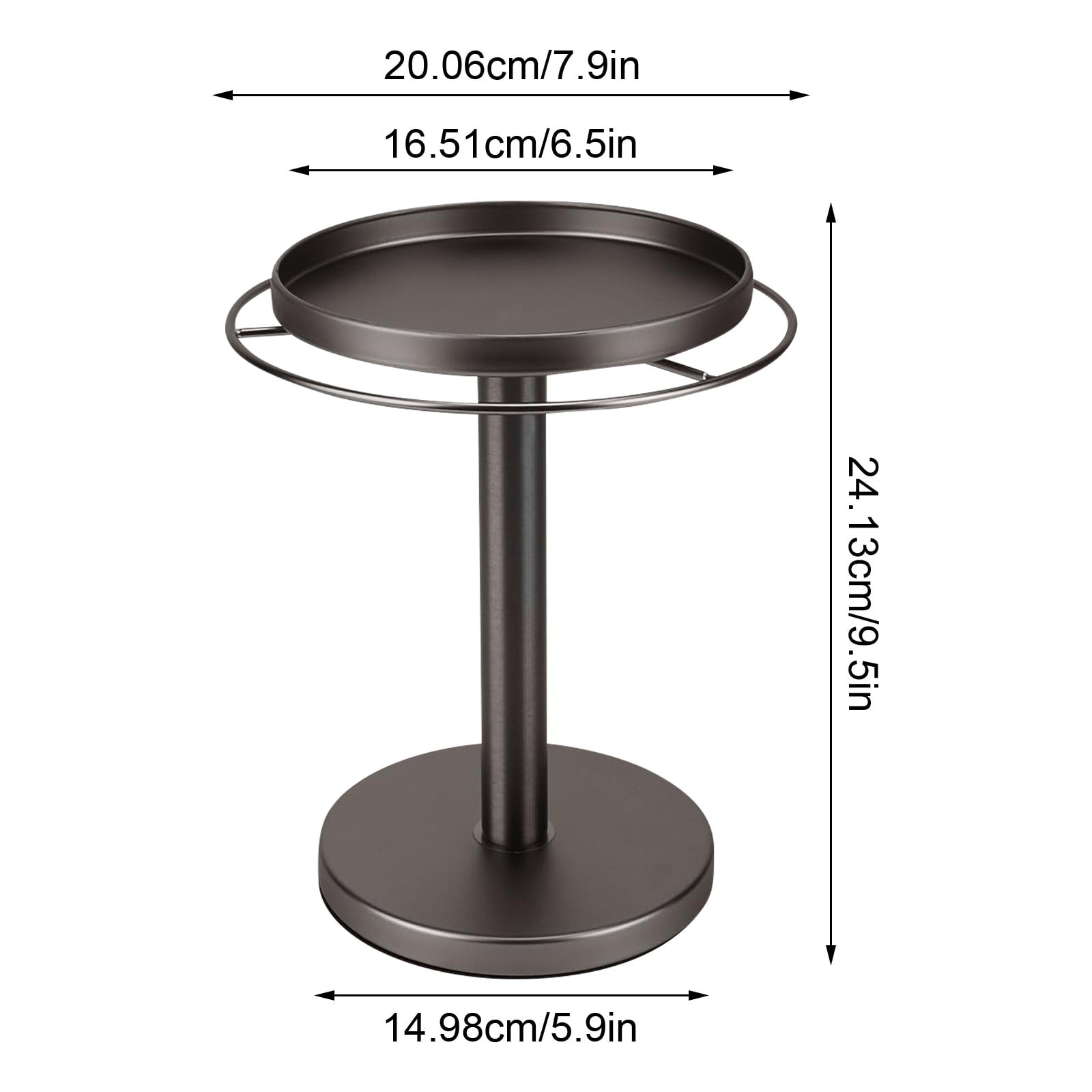 360° Rotating Sunglass Organizer Storage, Stainless Steel Glasses Holder Stand, Glasses Organizer with Tray for Desk, Dresser, Tabletop, Nightstand and Home Decor